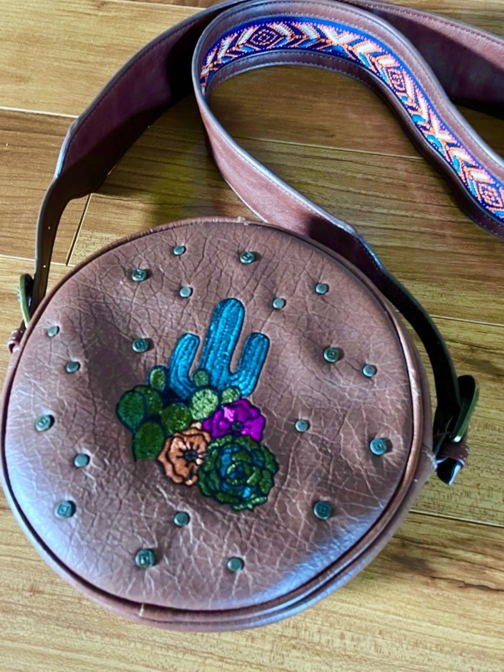 Southwestern Round Crossbody Bag
